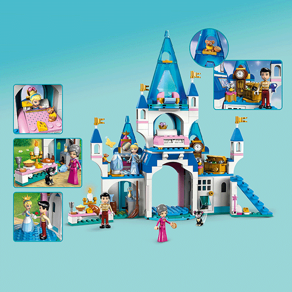 LEGO Disney Princess: Castelul Cenusaresei si al lui Fat-Frumos 43206, 5 ani+, 365 piese