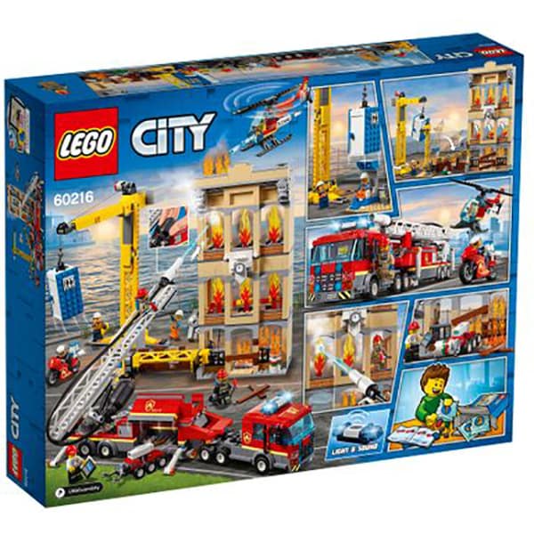 LEGO City: Fire - Divizia pompierilor din centrul orasului 60216, 6 ani+, 943 piese