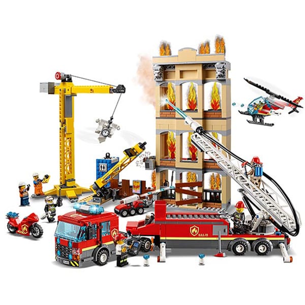 LEGO City: Fire - Divizia pompierilor din centrul orasului 60216, 6 ani+, 943 piese