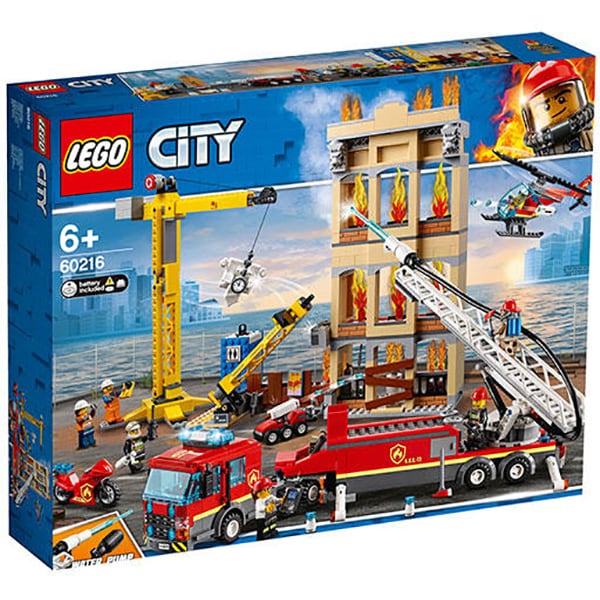 LEGO City: Fire - Divizia pompierilor din centrul orasului 60216, 6 ani+, 943 piese