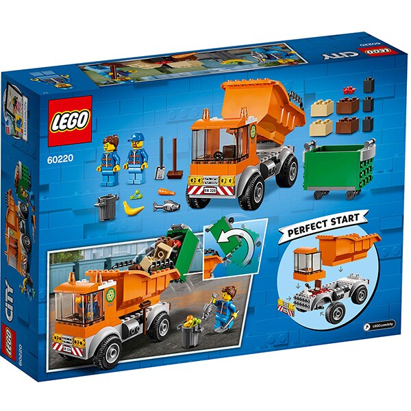 LEGO City: Camion pentru gunoi 60220, 4 ani+, 90 piese