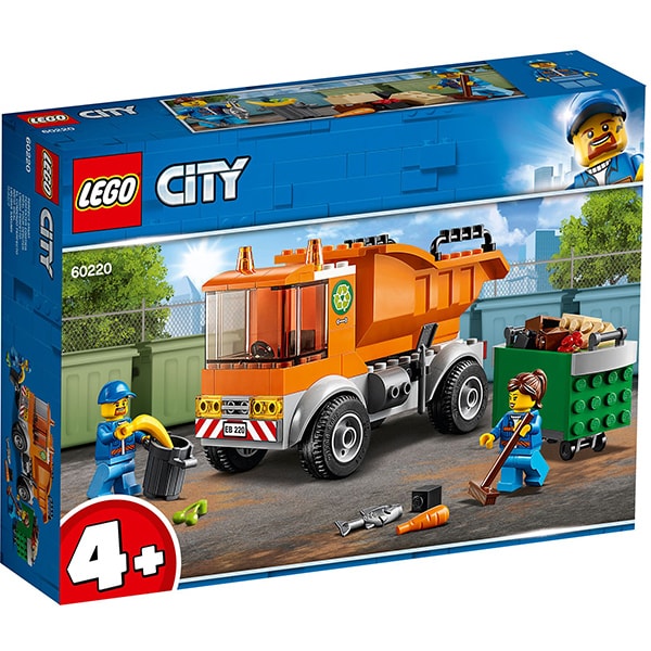 LEGO City: Camion pentru gunoi 60220, 4 ani+, 90 piese