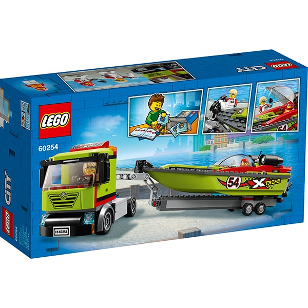 LEGO City: Transportor de barca de curse 60254, 5 ani+, 238 piese