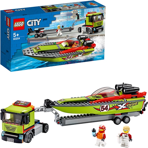 LEGO City: Transportor de barca de curse 60254, 5 ani+, 238 piese