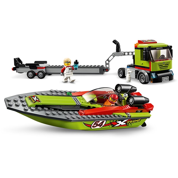 LEGO City: Transportor de barca de curse 60254, 5 ani+, 238 piese