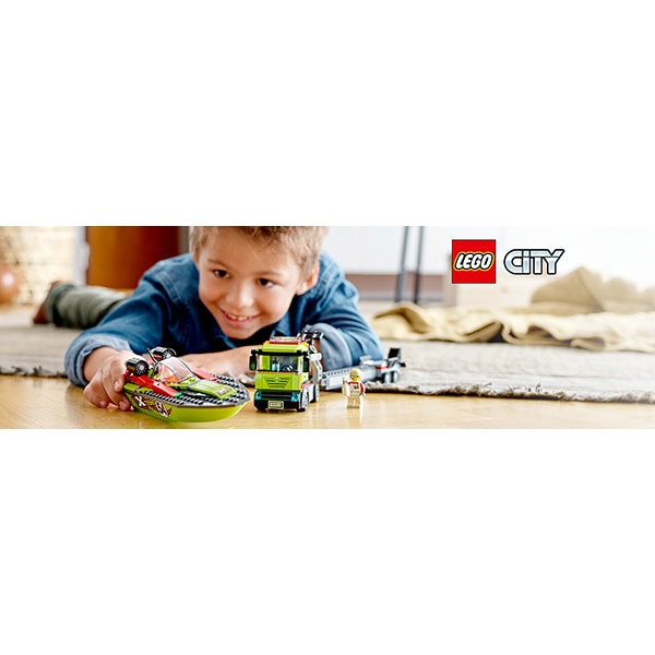 LEGO City: Transportor de barca de curse 60254, 5 ani+, 238 piese
