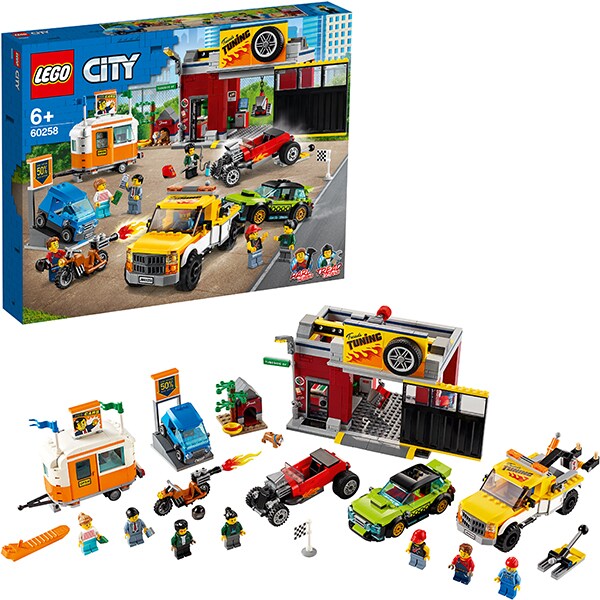 LEGO City: Atelier de tuning 60258, 6 ani+, 897 piese