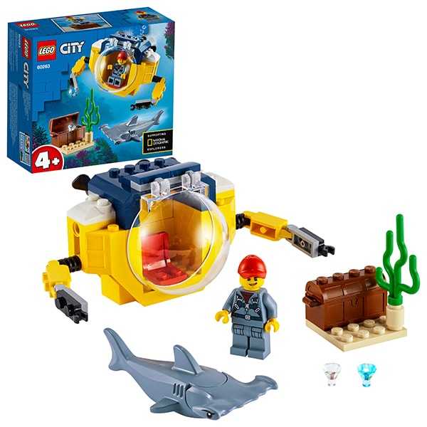 LEGO City: Minisubmarin oceanic 60263, 4 ani+, 41 piese