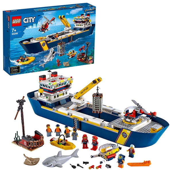 LEGO City: Nava de explorare a oceanului 60266, 7 ani+, 745 piese
