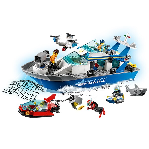 LEGO City: Nava de patrulare a politiei 60277, 5 ani+, 276 piese