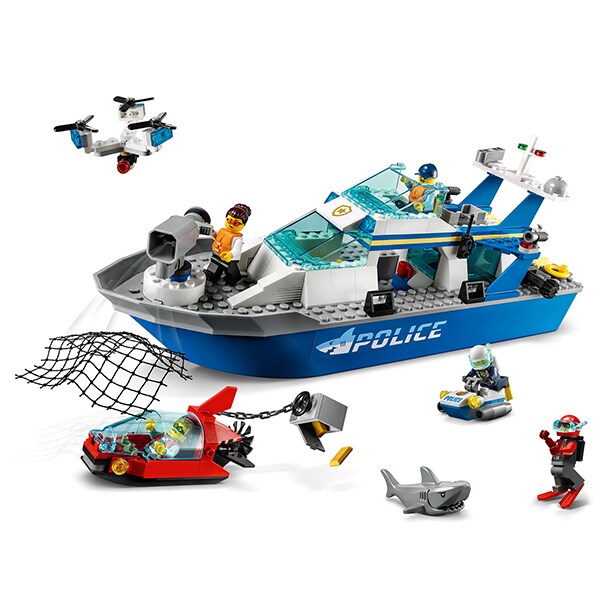 LEGO City: Nava de patrulare a politiei 60277, 5 ani+, 276 piese