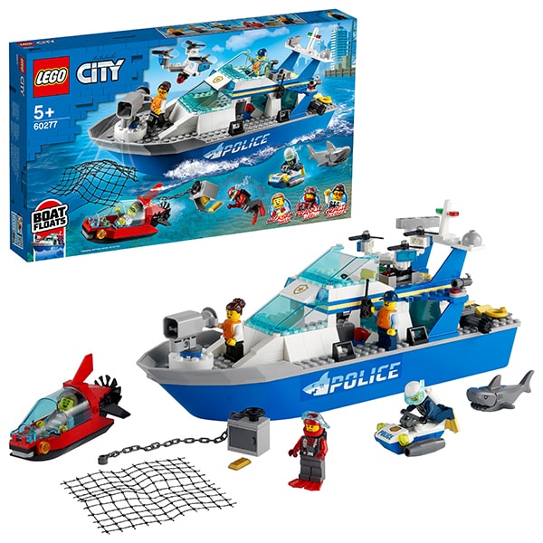 LEGO City: Nava de patrulare a politiei 60277, 5 ani+, 276 piese