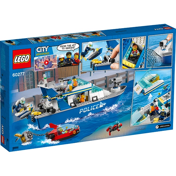 LEGO City: Nava de patrulare a politiei 60277, 5 ani+, 276 piese