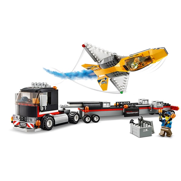LEGO City: Transportor de avion cu reactie pentru spectacol aviatic 60289, 5 ani+, 281 piese