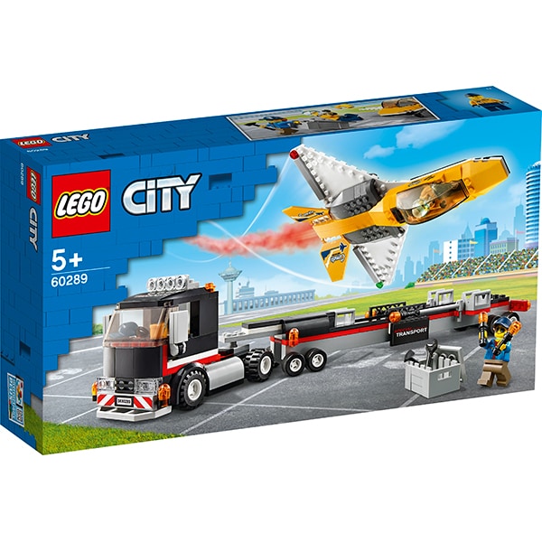 LEGO City: Transportor de avion cu reactie pentru spectacol aviatic 60289, 5 ani+, 281 piese