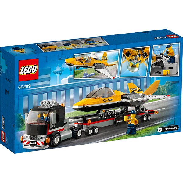 LEGO City: Transportor de avion cu reactie pentru spectacol aviatic 60289, 5 ani+, 281 piese