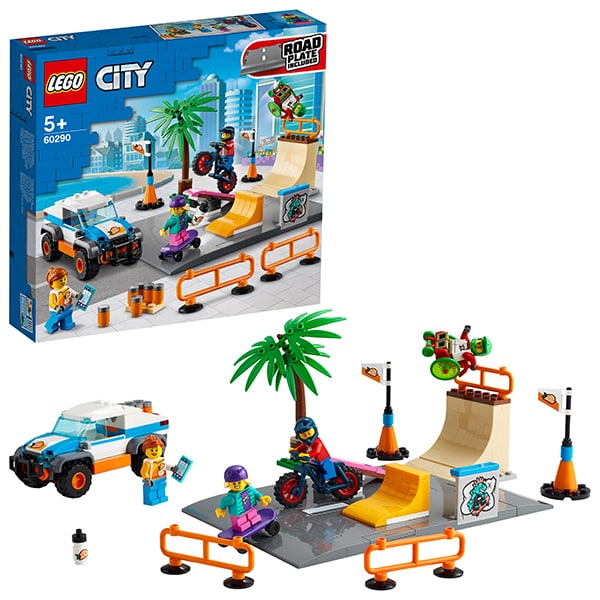 LEGO City: Parc de skateboarding 60290, 5 ani+, 195 piese
