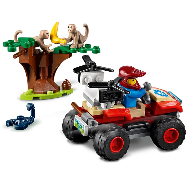 LEGO City: ATV de salvare a animalelor salbatice 60300, 5 ani+, 74 piese