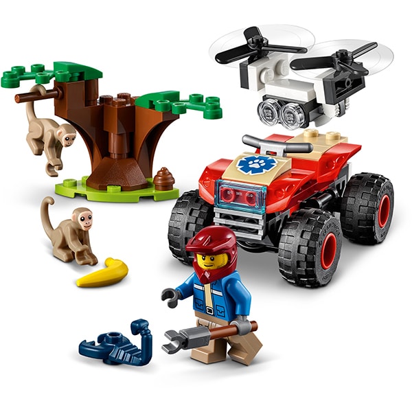 LEGO City: ATV de salvare a animalelor salbatice 60300, 5 ani+, 74 piese