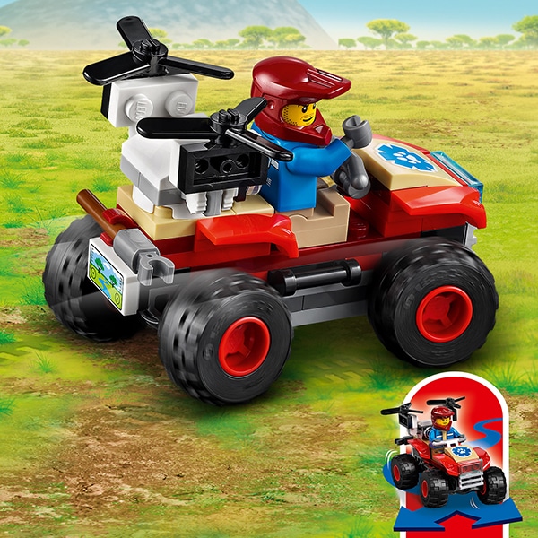 LEGO City: ATV de salvare a animalelor salbatice 60300, 5 ani+, 74 piese