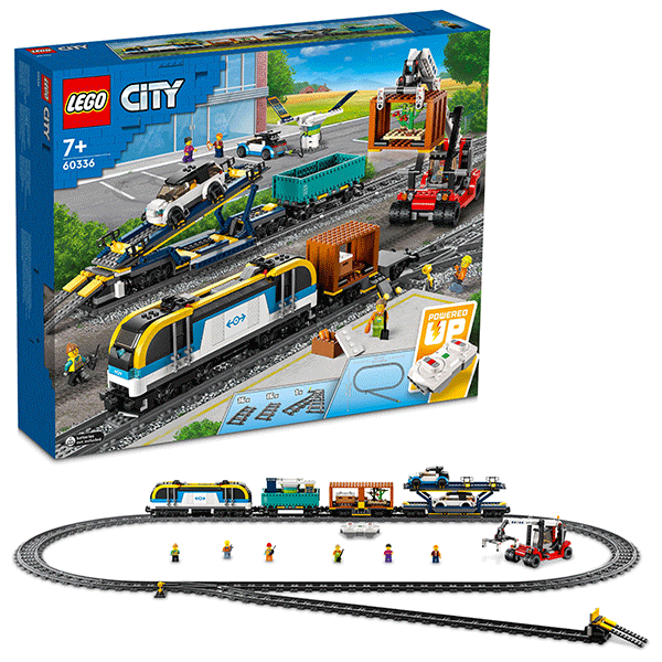 LEGO City: Tren de marfa 60336, 7 ani+, 1153 piese