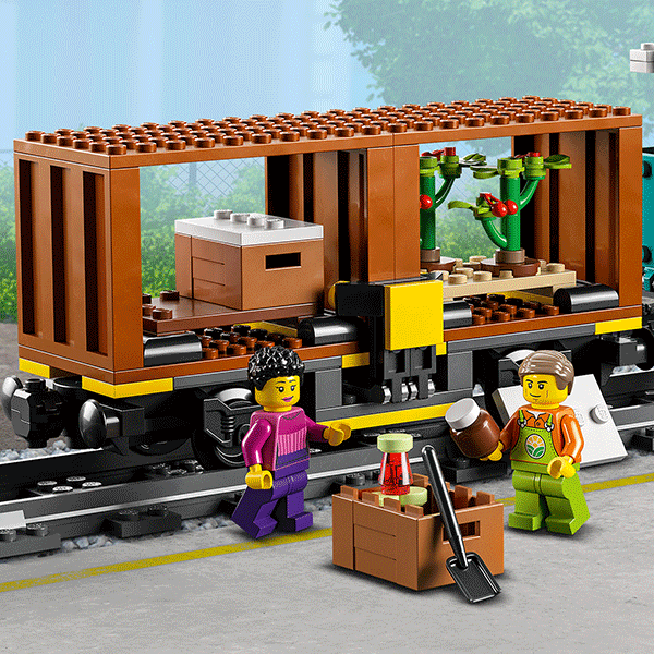 LEGO City: Tren de marfa 60336, 7 ani+, 1153 piese