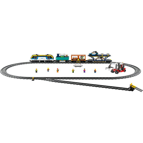 LEGO City: Tren de marfa 60336, 7 ani+, 1153 piese