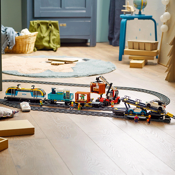 LEGO City: Tren de marfa 60336, 7 ani+, 1153 piese