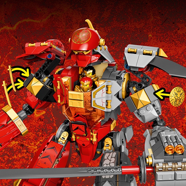 LEGO Ninjago: Robot Piatra de foc 71720, 9 ani+, 968 piese