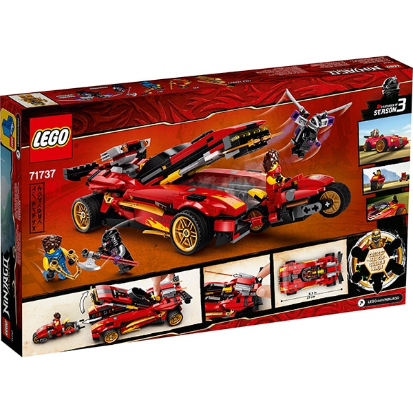 LEGO Ninjago: incarcator Ninja X-1 71737, 8 ani+, 599 piese