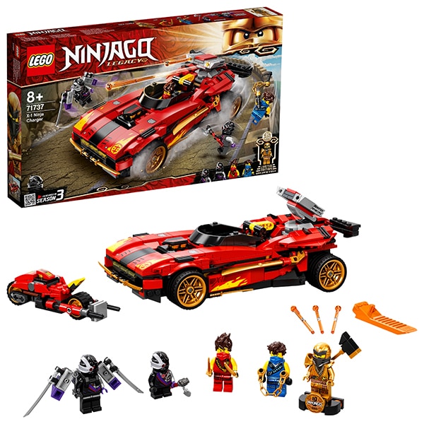 LEGO Ninjago: incarcator Ninja X-1 71737, 8 ani+, 599 piese