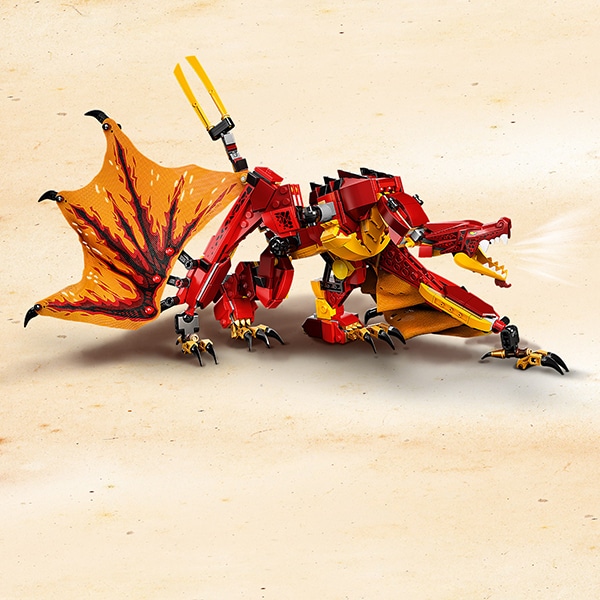 LEGO Ninjago: Atacul Dragonului de Foc 71753, 8 ani+, 563 piese