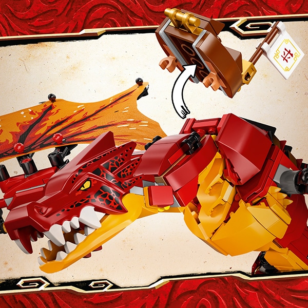 LEGO Ninjago: Atacul Dragonului de Foc 71753, 8 ani+, 563 piese