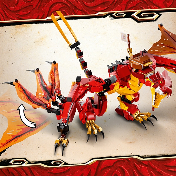 LEGO Ninjago: Atacul Dragonului de Foc 71753, 8 ani+, 563 piese