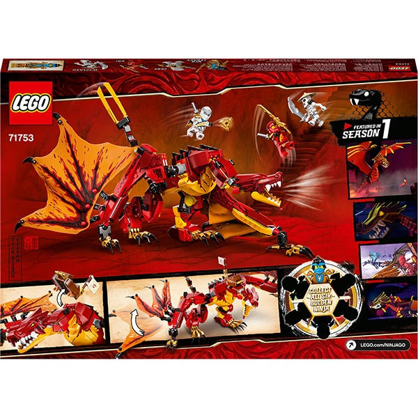 LEGO Ninjago: Atacul Dragonului de Foc 71753, 8 ani+, 563 piese