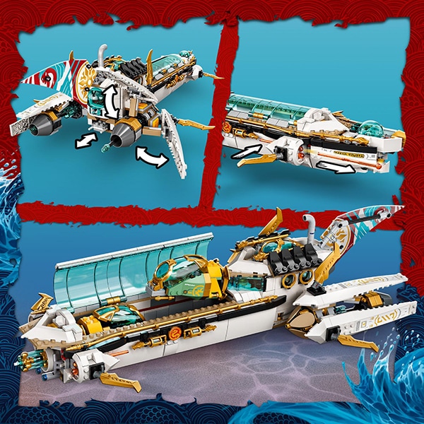 LEGO Ninjago: Hydro Bounty 71756, 9 ani+, 1159 piese
