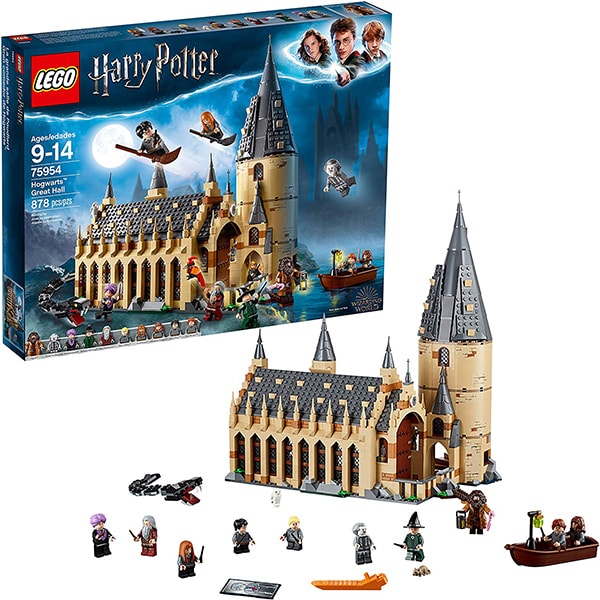 LEGO Harry Potter: Sala Mare Hogwarts 75954, 9 - 14 ani, 878 piese
