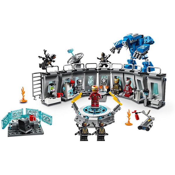 LEGO Super Heroes: Iron Man Sala Armurilor 76125, 7 ani+, 524 piese