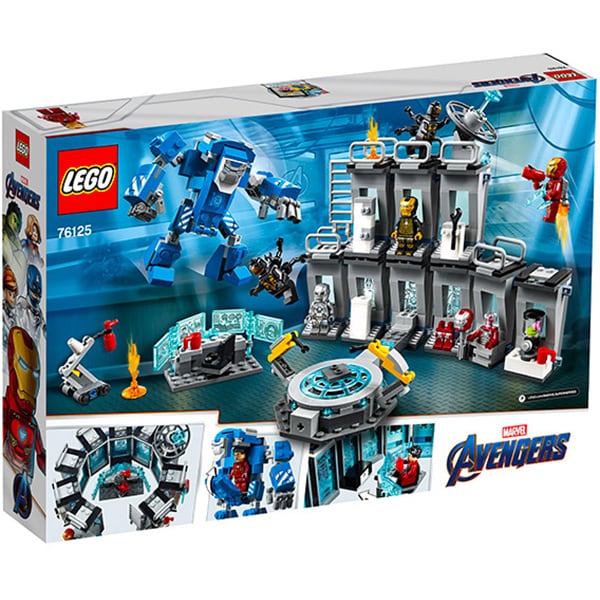 LEGO Super Heroes: Iron Man Sala Armurilor 76125, 7 ani+, 524 piese
