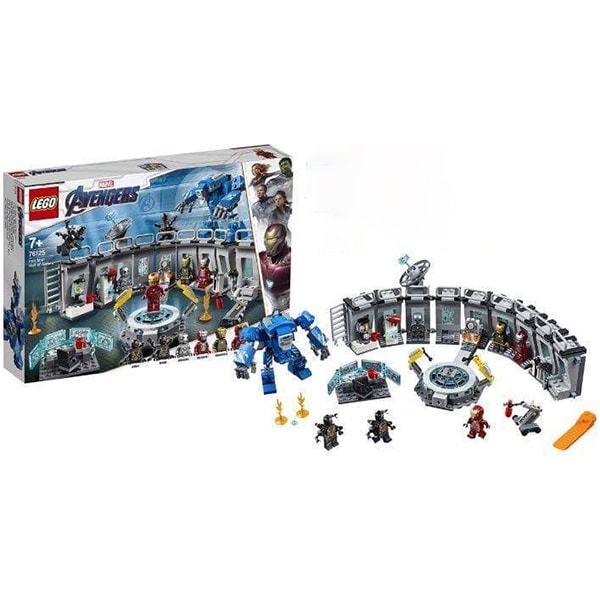 LEGO Super Heroes: Iron Man Sala Armurilor 76125, 7 ani+, 524 piese