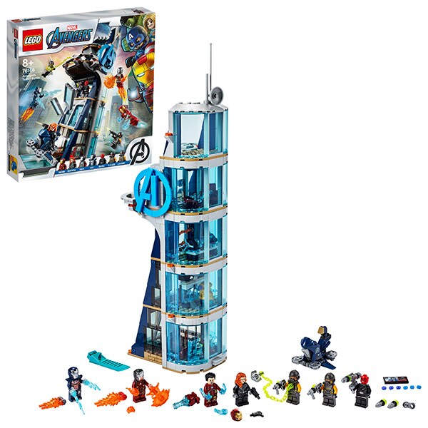 LEGO Super Heroes: Lupta din turn a Razbunatorilor 76166, 8 ani+, 685 piese