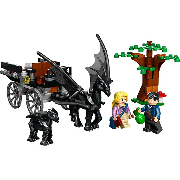 LEGO Harry Potter: Trasura Si caii Thestral de la Hogwarts 76400, 7 ani+, 121 piese