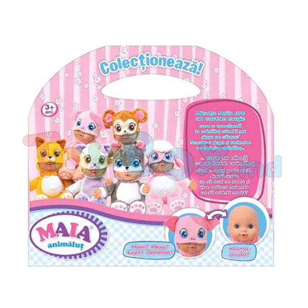 Papusa NORIEL Maia animalut Catel INT0892, 3 ani+, alb-gri inchis 