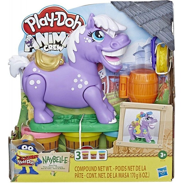 Set PLAY DOH Animal Crew: Poneiul Naybelle E6726, 3 ani+, mov