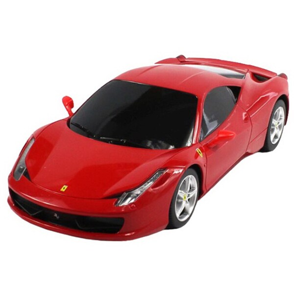 Masinuta cu telecomanda RASTAR Ferrari 458 Italia RAS53400, 3 ani+, rosu-negru