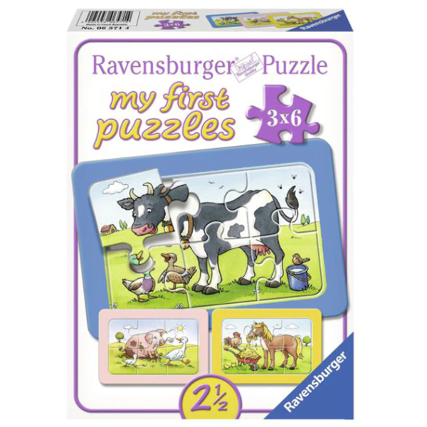 Puzzle RAVENSBURGER My First Puzzles - Animale RVSPC06571, 3 ani+, 18 piese