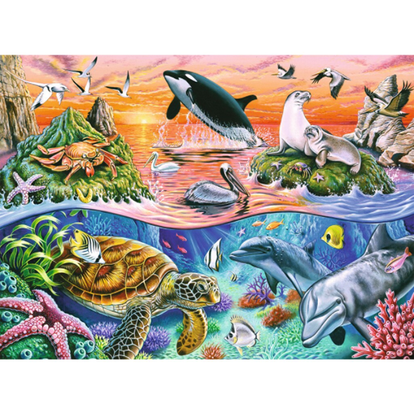 Puzzle RAVENSBURGER Minunatul ocean RVSPC10681, 6 ani+, 100 piese