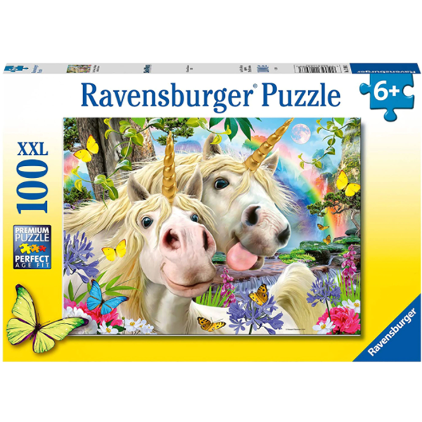 Puzzle RAVENSBURGER Selfie cu unicorni RVSPC12898, 6 ani+, 100 piese