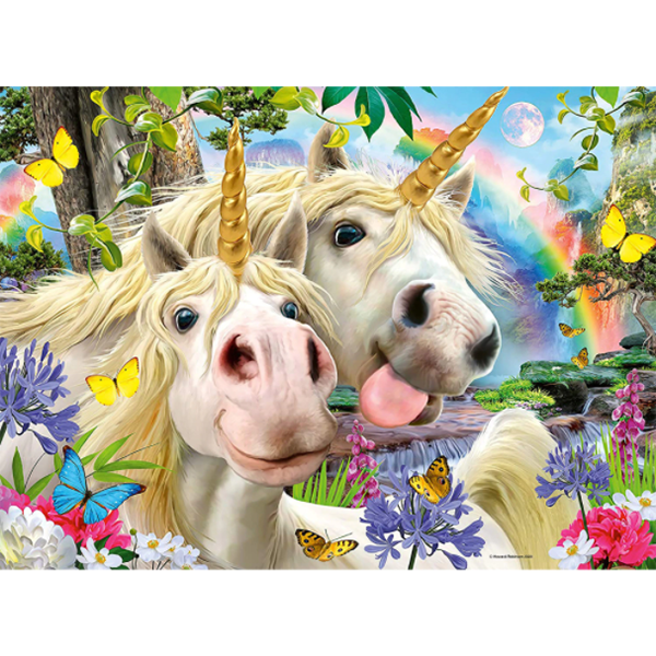 Puzzle RAVENSBURGER Selfie cu unicorni RVSPC12898, 6 ani+, 100 piese