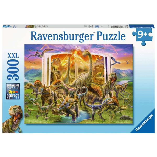 Puzzle RAVENSBURGER Cartea dinozaurilor RVSPC12905, 9 ani+, 300 piese